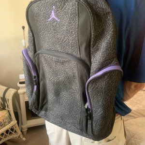 Air Jordan purple and black backpack